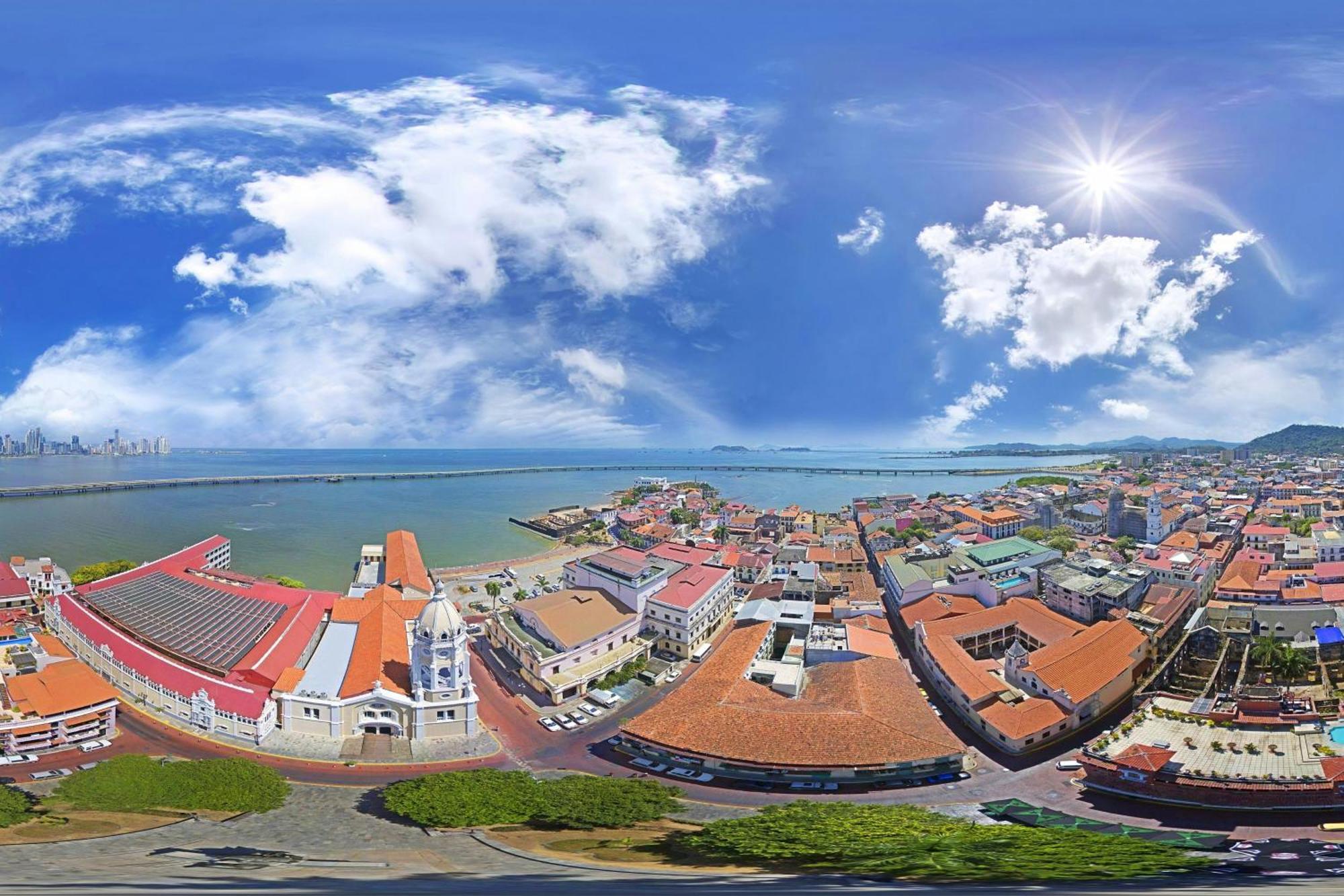 فندق جي دبليو ماريوت بنما مدينة باناما المظهر الخارجي الصورة Aerial view of the town